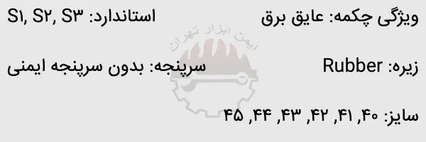 مشخصات چکمه عایق برق اتکه Etche