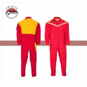 لباس یکسره فلامنت قرمز زرد