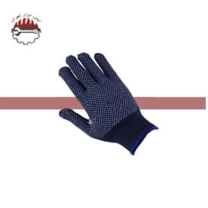 دستکش ایمنی خالدار بافتنی